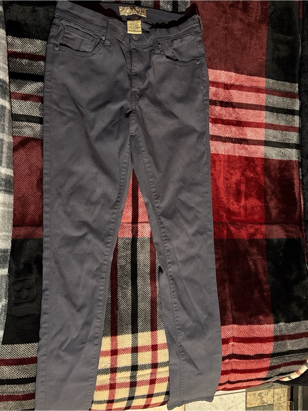 Hybrid & Company Dark Gray Casual Pants with Beige Label